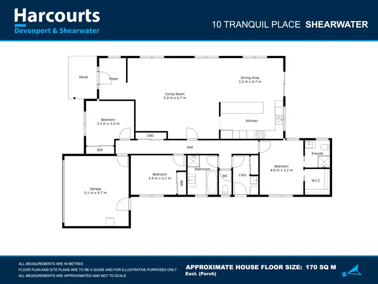 Floorplan of Homely house listing, 10 Tranquil Place, Shearwater TAS 7307