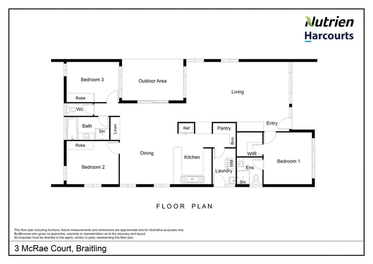 Floorplan of Homely house listing, 3 McRae Court, Braitling NT 870