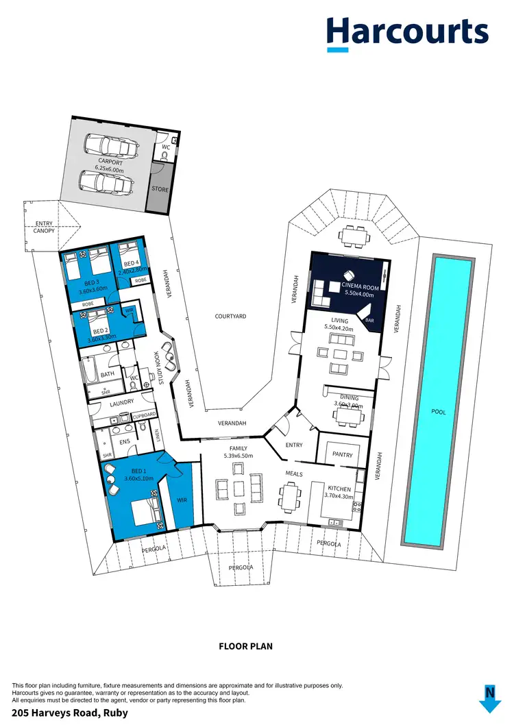 Floorplan of Homely house listing, 205 Harveys Road, Ruby VIC 3953