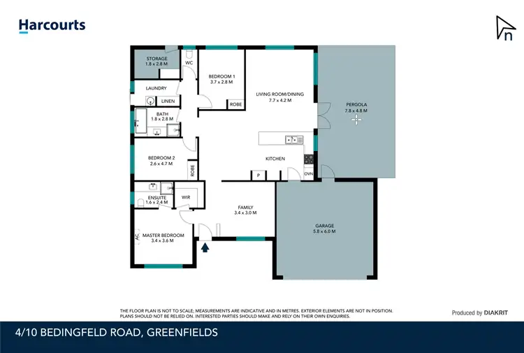 Floorplan of Homely unit listing, 4/10 Bedingfeld Road, Greenfields WA 6210