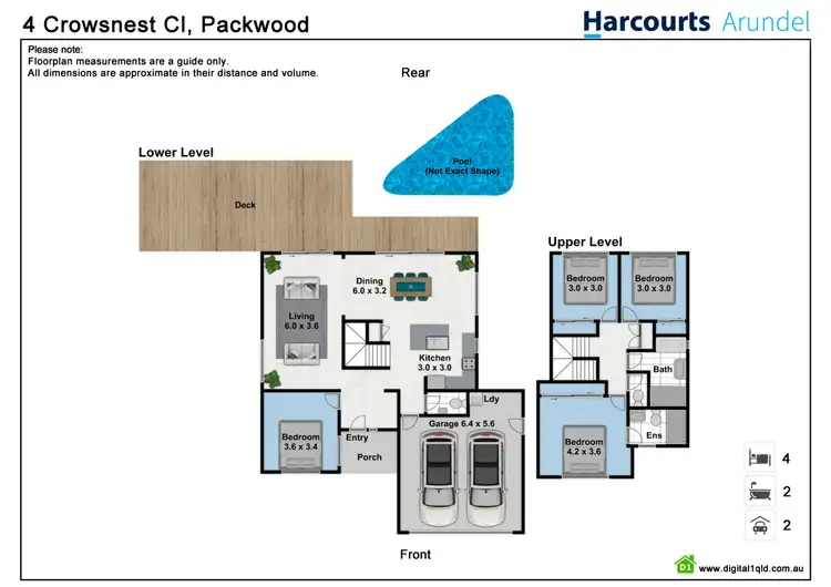 Floorplan of Homely house listing, 4 Crowsnest Close, Parkwood QLD 4214