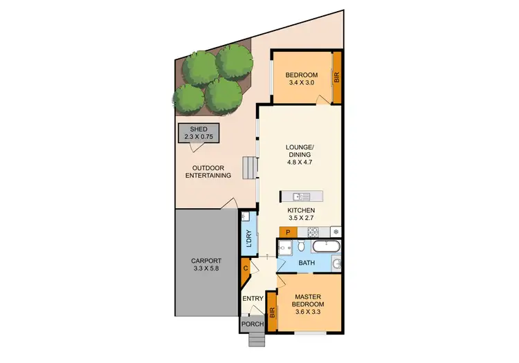 Floorplan of Homely unit listing, 2/45 Commercial Road, Ferntree Gully VIC 3156