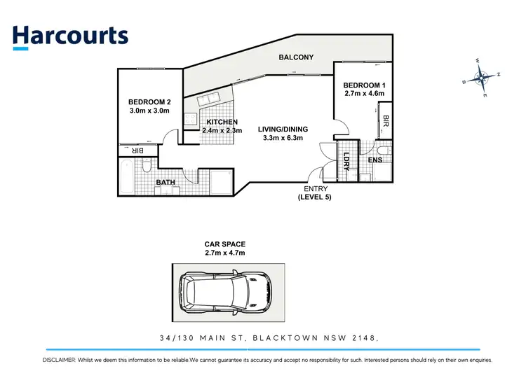 Floorplan of Homely unit listing, 34/130 Main Street, Blacktown NSW 2148