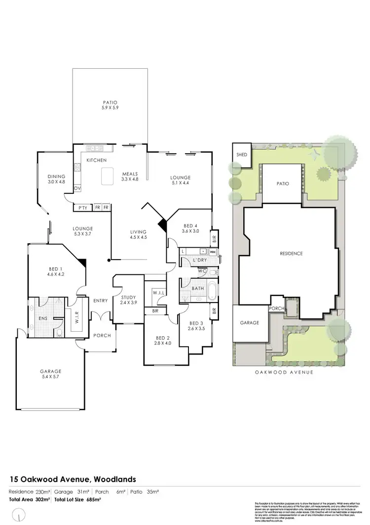 Floorplan of Homely house listing, 15 Oakwood Avenue, Woodlands WA 6018