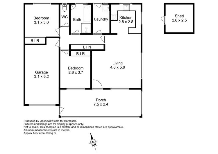 Floorplan of Homely unit listing, 2/105 Mary Street, East Devonport TAS 7310