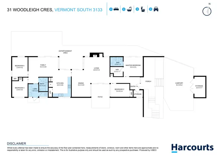 Floorplan of Homely house listing, 31 Woodleigh Crescent, Vermont South VIC 3133
