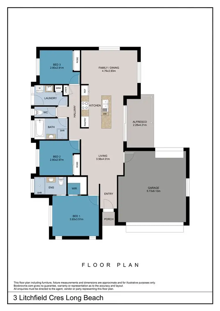 Floorplan of Homely house listing, 3 Litchfield Crescent, Long Beach NSW 2536