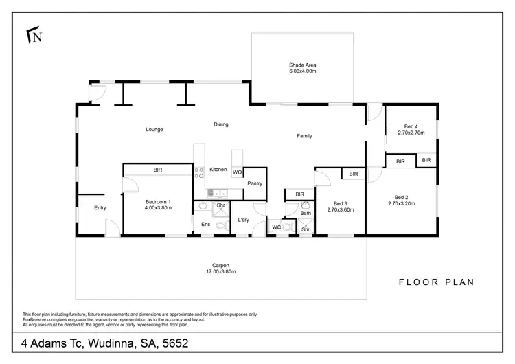 Floorplan of Homely house listing, 4 Adams Terrace, Wudinna SA 5652