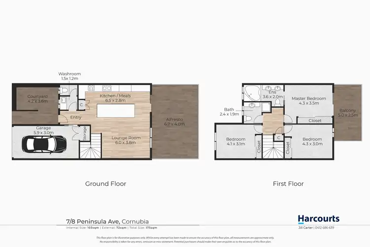 Floorplan of Homely townhouse listing, 7/8 Peninsula Avenue, Cornubia QLD 4130
