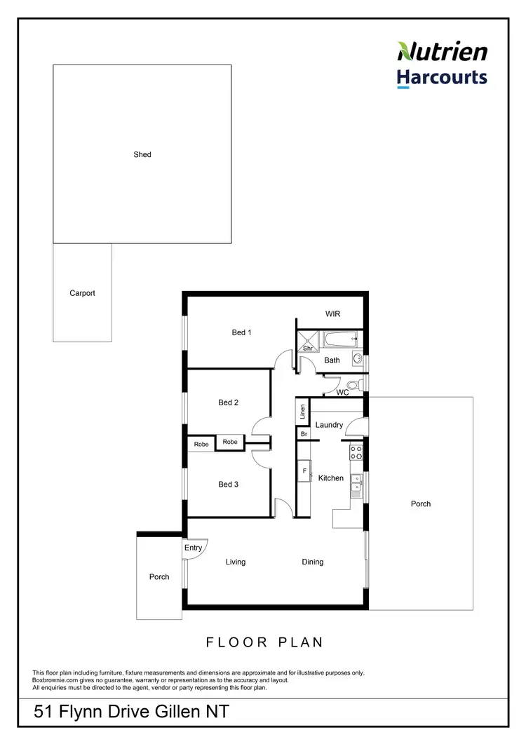 Floorplan of Homely house listing, 51 Flynn Drive, Gillen NT 870