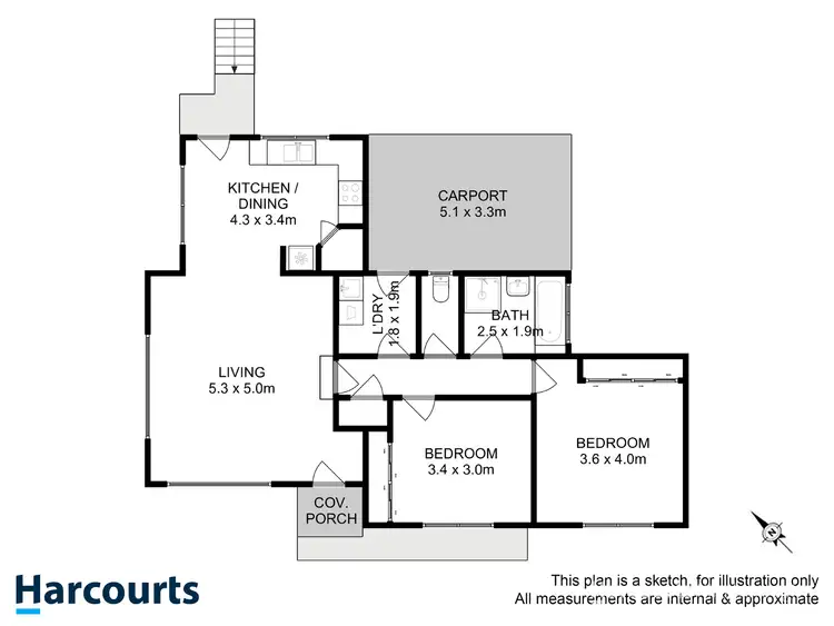 Floorplan of Homely unit listing, 1/18 Mona Street, Kingston TAS 7050
