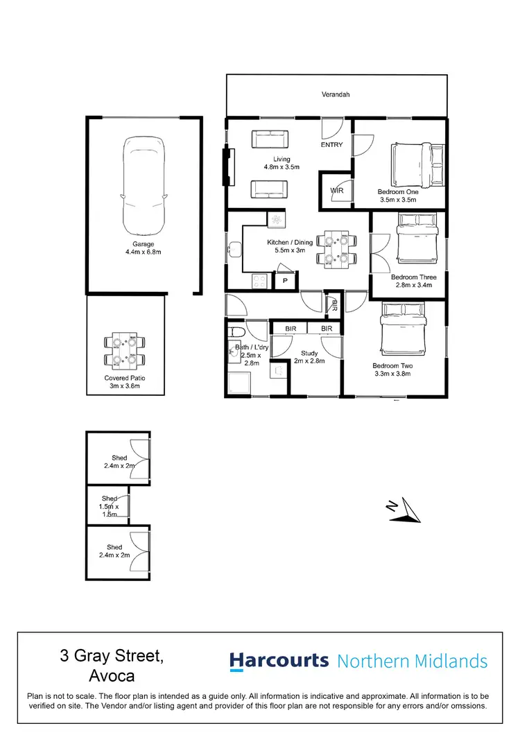 Floorplan of Homely house listing, 3 Gray Street, Avoca TAS 7213