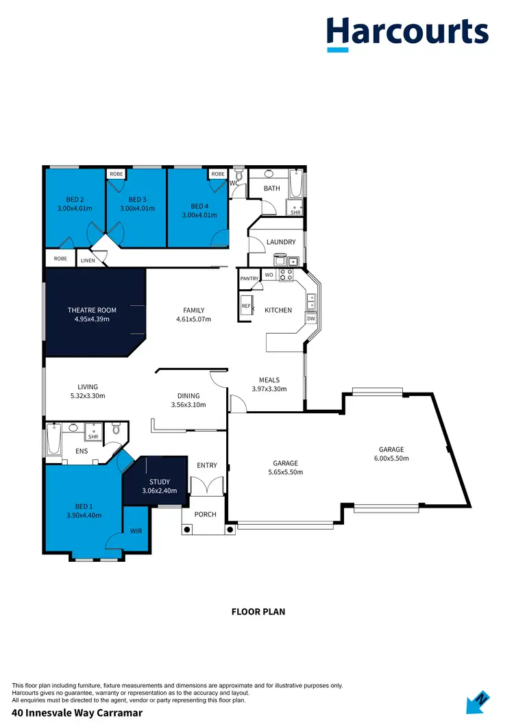Floorplan of Homely house listing, 40 Innesvale Way, Carramar WA 6031