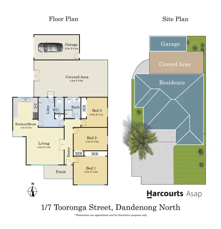 Floorplan of Homely unit listing, 1/7 Tooronga Street, Dandenong North VIC 3175