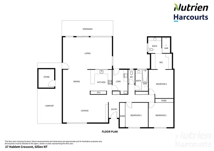Floorplan of Homely house listing, 27 Hablett Crescent, Gillen NT 870
