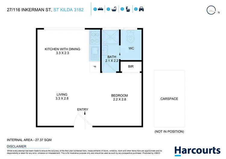 Floorplan of Homely house listing, 27/116 Inkerman Street, St Kilda VIC 3182