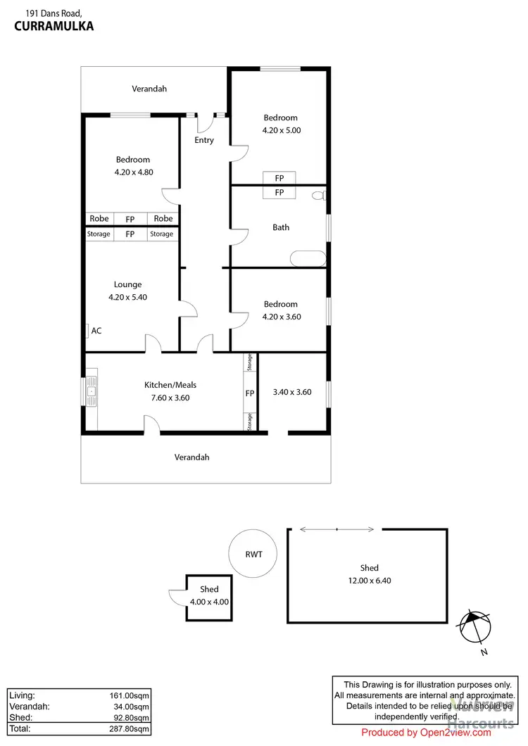 Floorplan of Homely house listing, 191 Dans Road, Curramulka SA 5580