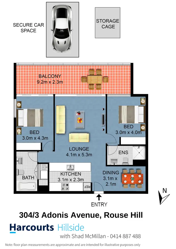 Floorplan of Homely apartment listing, E304/3 Adonis Avenue, Rouse Hill NSW 2155