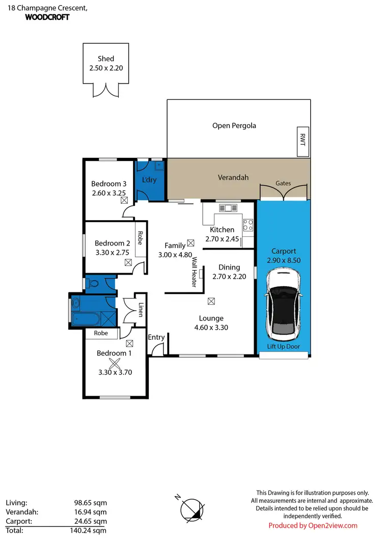Floorplan of Homely house listing, 18 Champagne Crescent, Woodcroft SA 5162