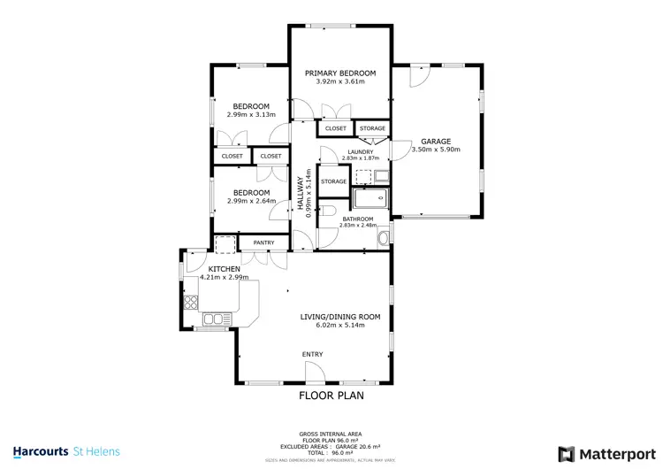 Floorplan of Homely unit listing, 7/45 Quail Street, St Helens TAS 7216