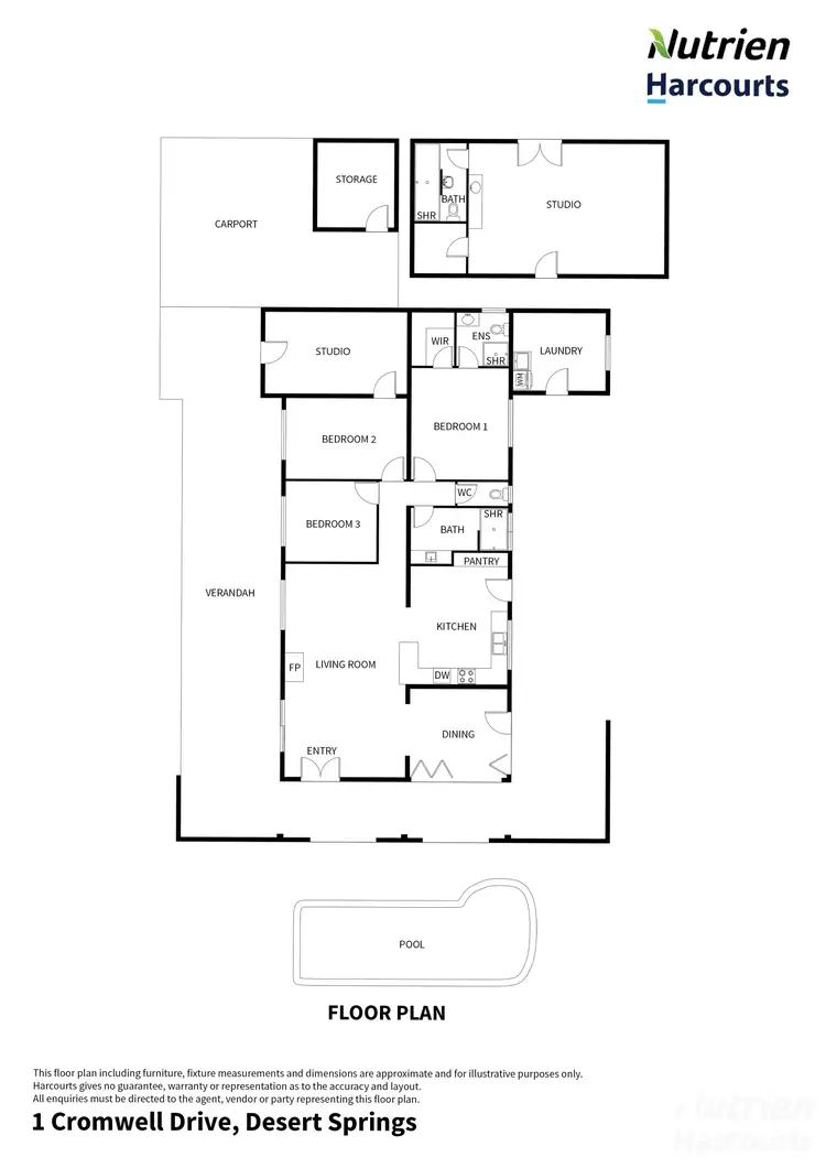 Floorplan of Homely house listing, 1 Cromwell Drive, Desert Springs NT 870