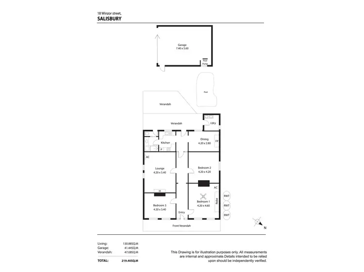 Floorplan of Homely house listing, 18 Winzor Street, Salisbury SA 5108