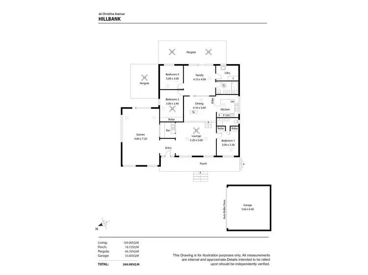 Floorplan of Homely house listing, 46 Christine Avenue, Hillbank SA 5112