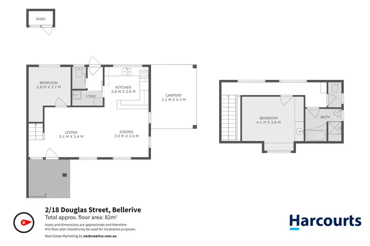 Floorplan of Homely house listing, 2/18 Douglas Street, Bellerive TAS 7018