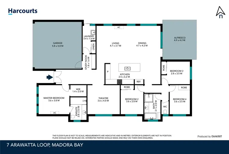 Floorplan of Homely house listing, 7 Arawatta Loop, Madora Bay WA 6210