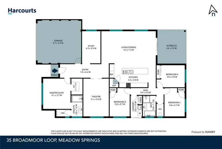 Floorplan of Homely house listing, 35 Broadmoor Loop, Meadow Springs WA 6210