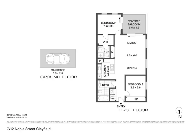 Floorplan of Homely unit listing, 7/12 Noble Street, Clayfield QLD 4011