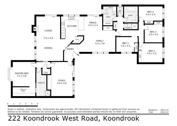 Floorplan of Homely rural property listing, 222 Koondrook West Road, Koondrook VIC 3580