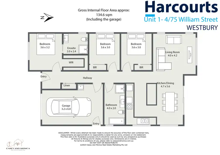 Floorplan of Homely unit listing, 1-4/75a William Street, Westbury TAS 7303