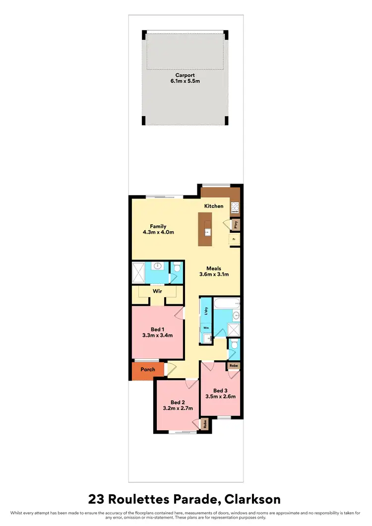 Floorplan of Homely house listing, 23 Roulettes Parade, Clarkson WA 6030