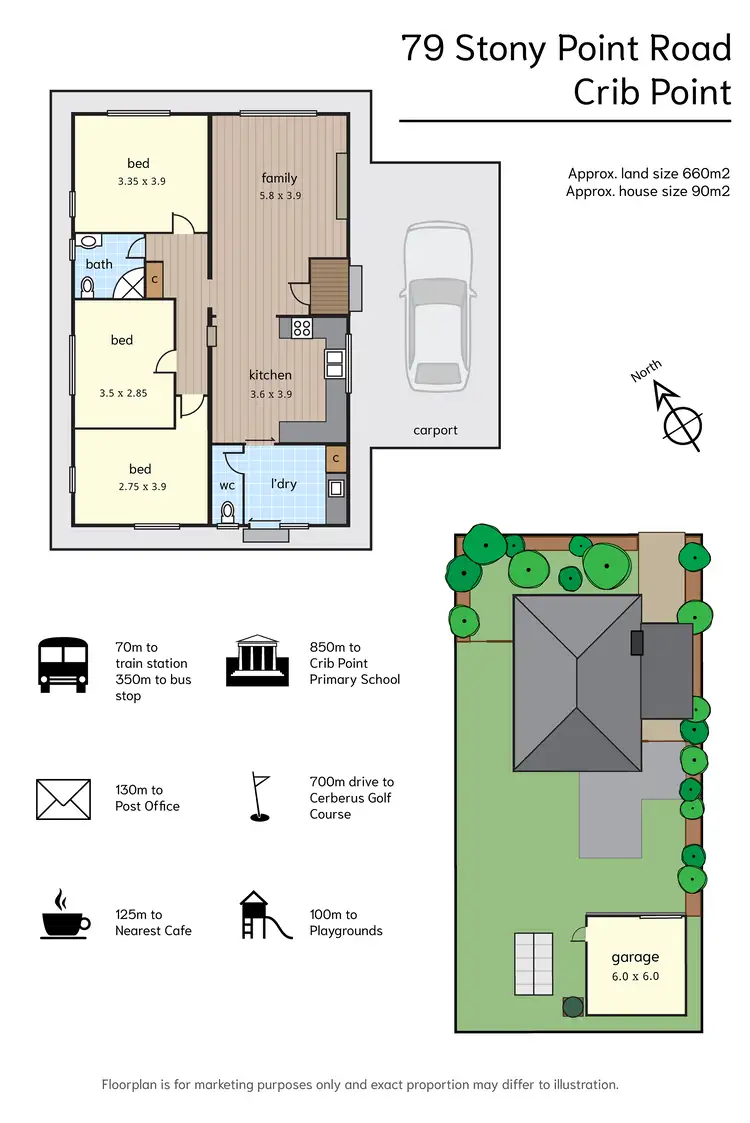 Floorplan of Homely house listing, 79 Stony Point Road, Crib Point VIC 3919