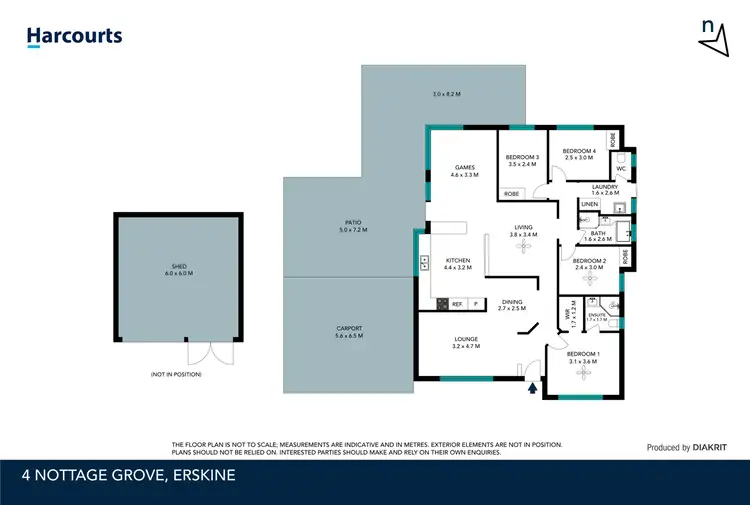 Floorplan of Homely house listing, 4 Nottage Grove, Erskine WA 6210