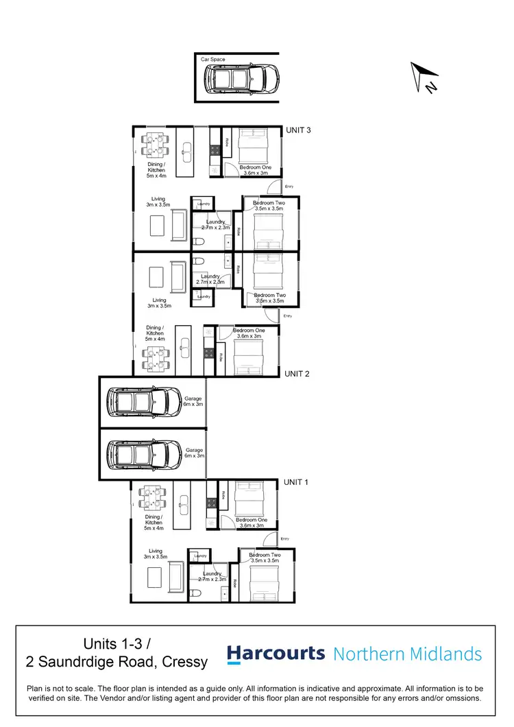 Floorplan of Homely unit listing, 3/2 Saundridge Road, Cressy TAS 7302