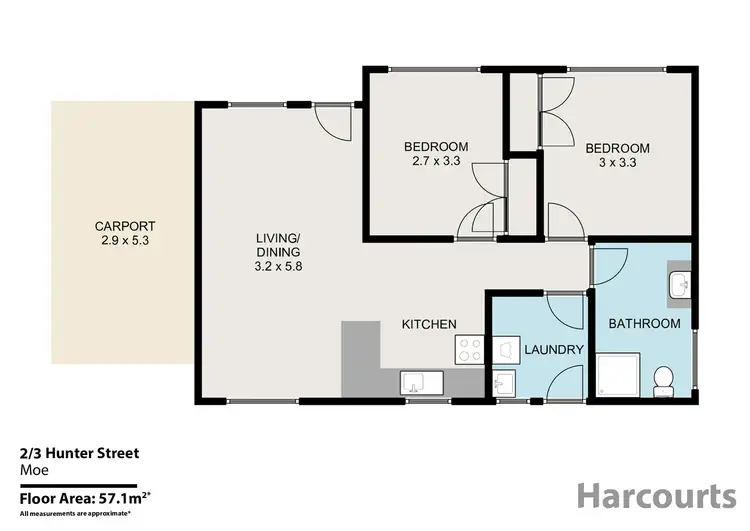 Floorplan of Homely house listing, 2/3 Hunter Street, Moe VIC 3825