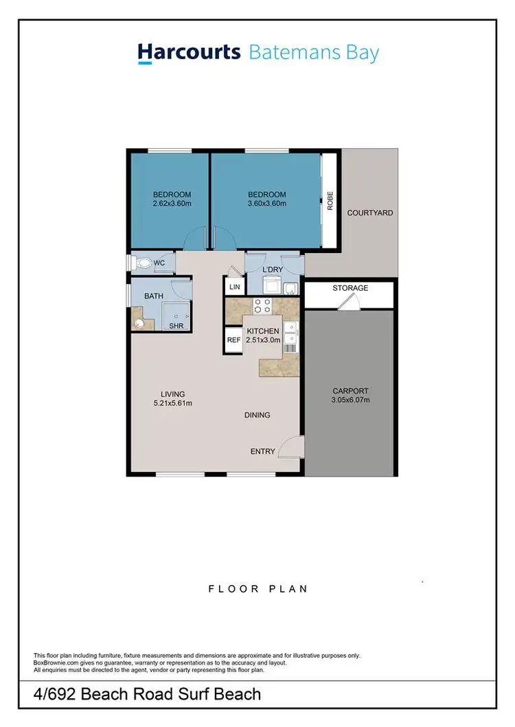 Floorplan of Homely townhouse listing, 4/692 Beach Road, Surf Beach NSW 2536