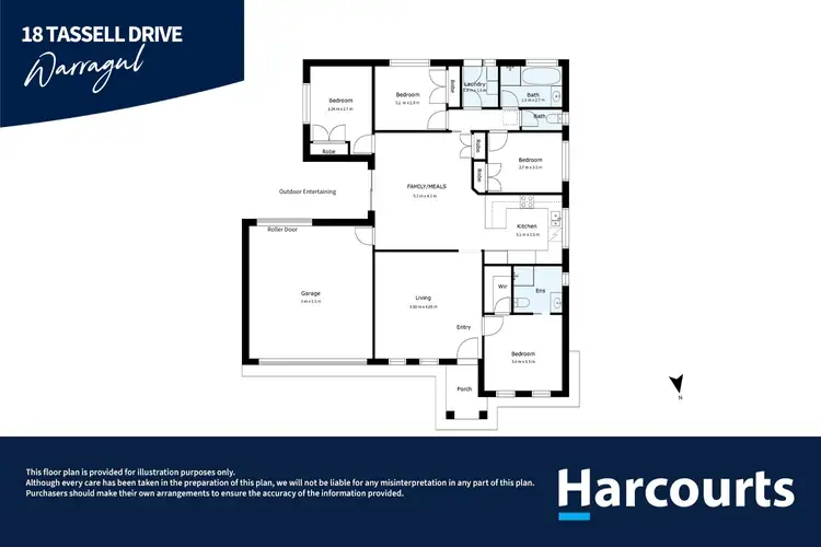 Floorplan of Homely house listing, 18 Tassell Drive, Warragul VIC 3820