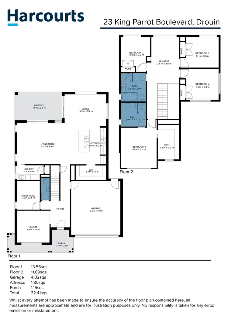 Floorplan of Homely house listing, 23 King Parrot Boulevard, Drouin VIC 3818