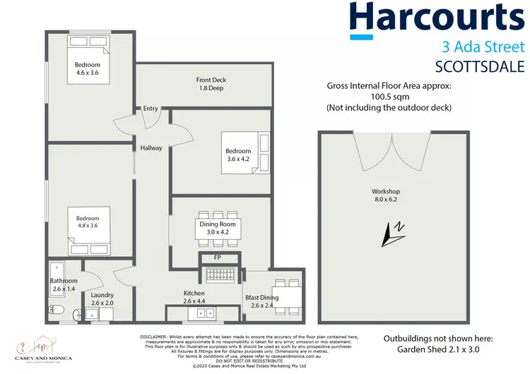 Floorplan of Homely house listing, 3 Ada Street, Scottsdale TAS 7260