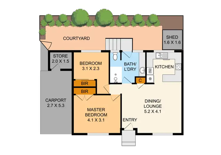 Floorplan of Homely unit listing, 2/22 Lording Street, Ferntree Gully VIC 3156
