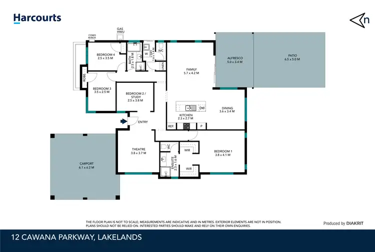 Floorplan of Homely house listing, 12 Cawana Parkway, Lakelands WA 6180