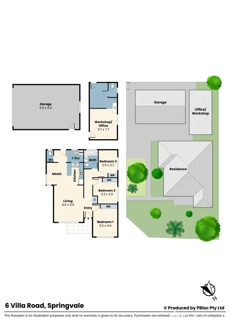 Floorplan of Homely house listing, 6 Villa Road, Springvale VIC 3171