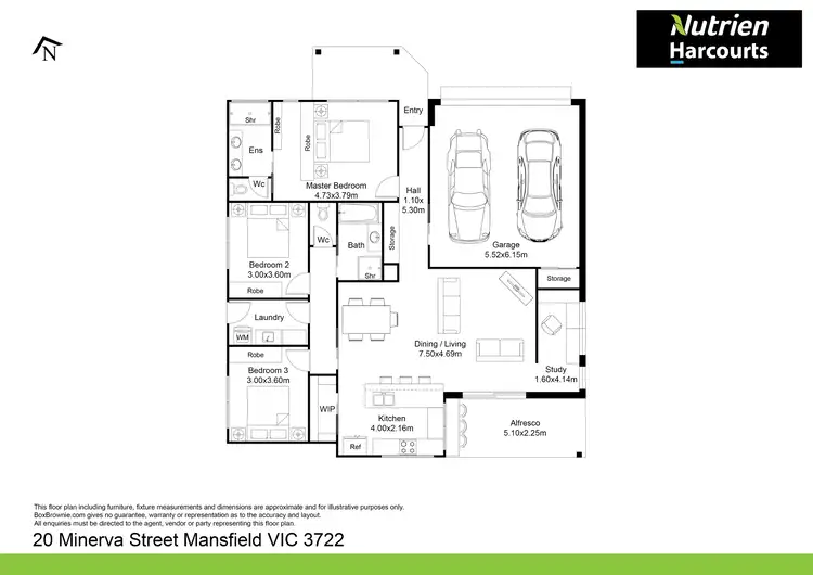 Floorplan of Homely house listing, 20 Minerva Street, Mansfield VIC 3722