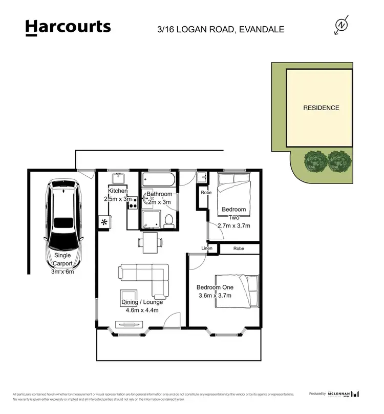 Floorplan of Homely unit listing, 3/16 Logan Road, Evandale TAS 7212