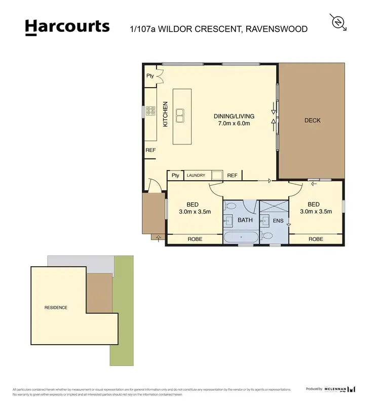 Floorplan of Homely unit listing, 1/107A Wildor Crescent, Ravenswood TAS 7250