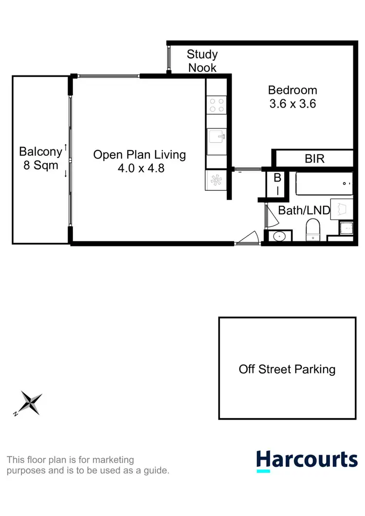 Floorplan of Homely unit listing, 24/3 Clarence Street, Bellerive TAS 7018