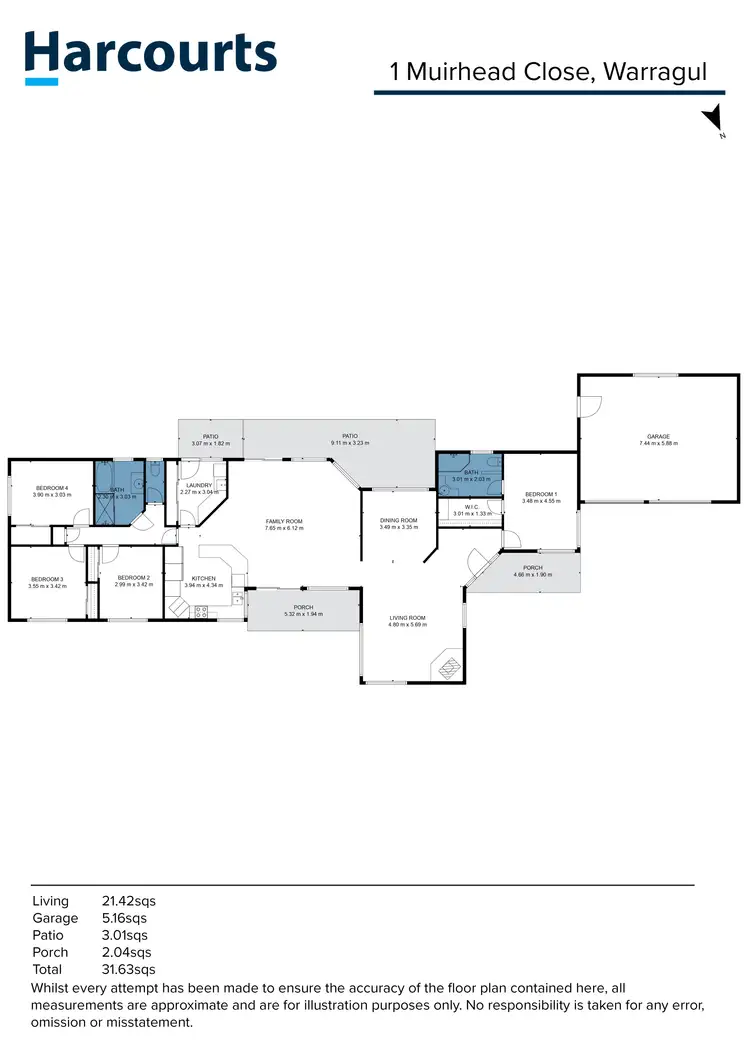Floorplan of Homely house listing, 1 Muirhead Close, Warragul VIC 3820